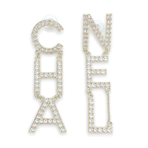 chanel letter earrings